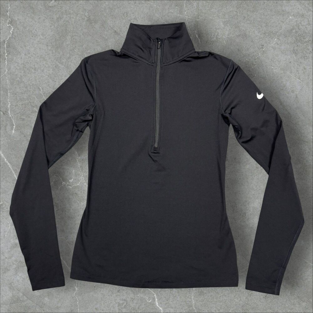 Nike Pro Warm Dri-FIT Fleece-Lined Half-Zip Training Top Women's Running- Medium